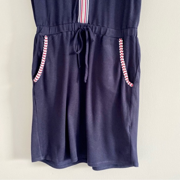 VENUS Navy Zipper Front Dress Size Medium - Picture 6 of 7
